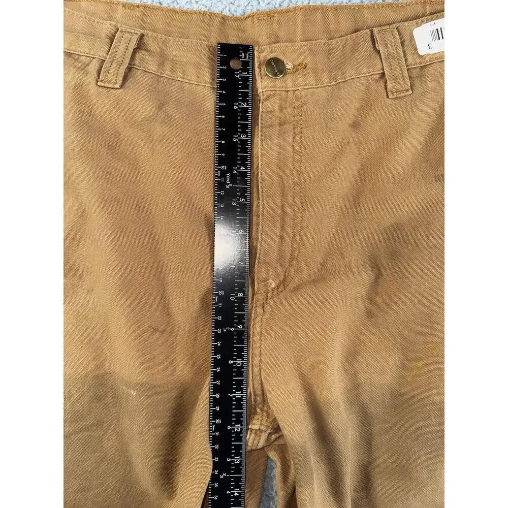 Carhartt Carpenter Pants Men 38x36 Dungaree Fit Thrashed‎ Destroyed 38x33